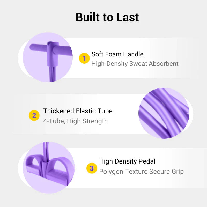 ✨ Multifunction 4-Tube Tension Rope | Portable Full-Body Workout Resistance Band for Fast Fat Burn 🏋️‍♀️