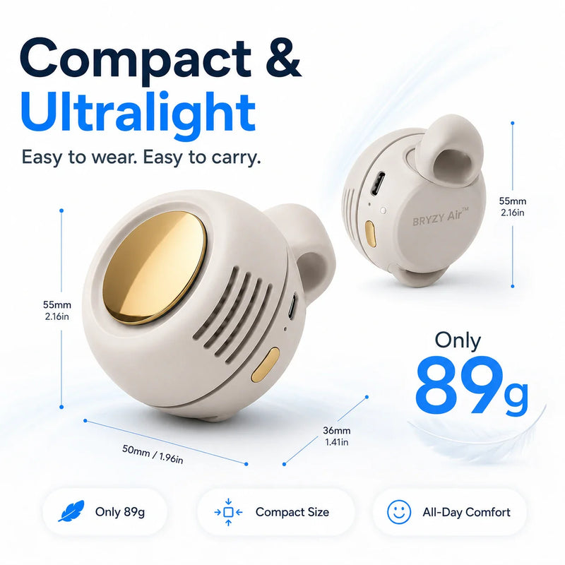 Rose wearable cooling fan