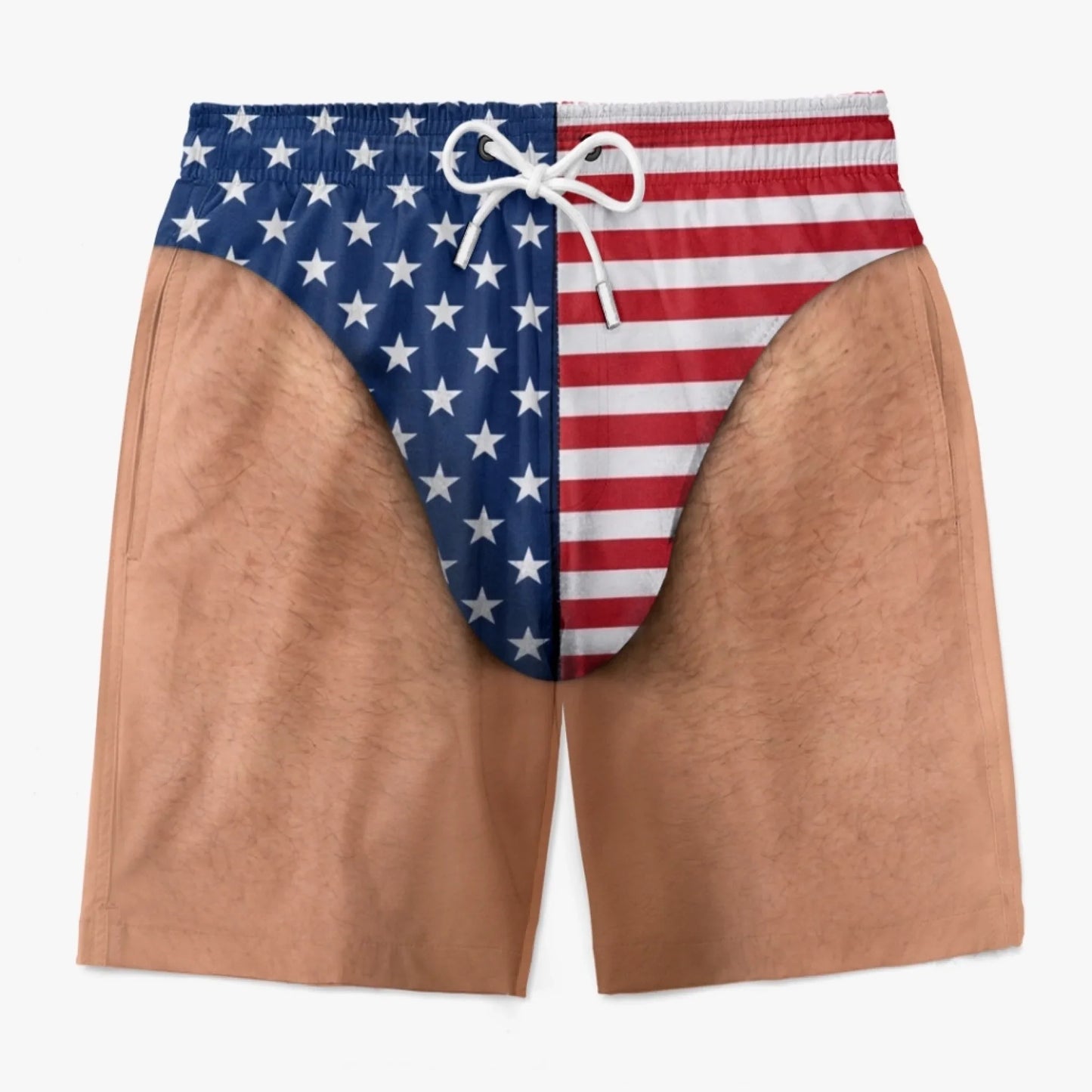 🇺🇸 Funny Patriotic Men Swim Trunks -Chill Summer Beach Shorts 🏖️