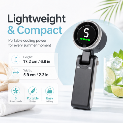 ❄️Pocket Turbo Fan – 🌬️Stay Cool Anywhere
