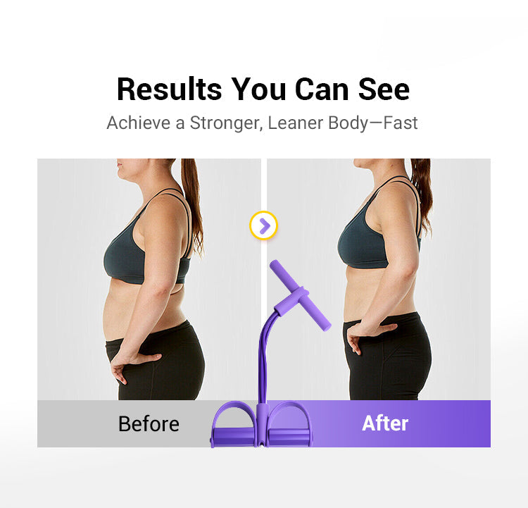✨ Multifunction 4-Tube Tension Rope | Portable Full-Body Workout Resistance Band for Fast Fat Burn 🏋️‍♀️