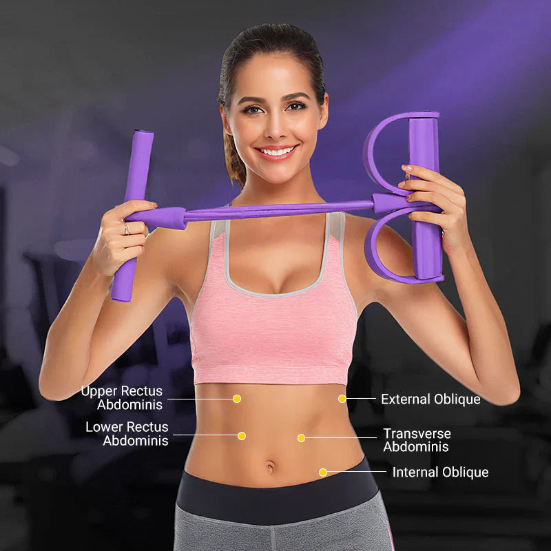 ✨ Multifunction 4-Tube Tension Rope | Portable Full-Body Workout Resistance Band for Fast Fat Burn 🏋️‍♀️