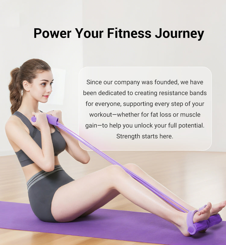 ✨ Multifunction 4-Tube Tension Rope | Portable Full-Body Workout Resistance Band for Fast Fat Burn 🏋️‍♀️