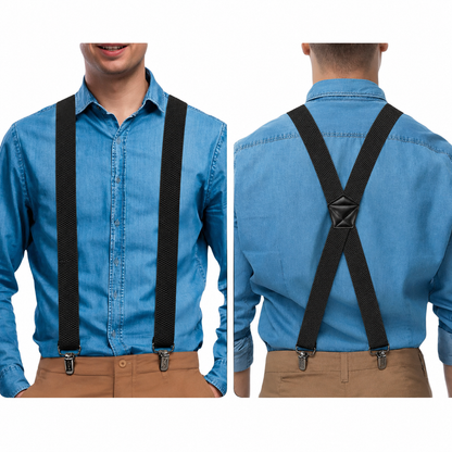 X-Back Suspenders with Hook Clips
