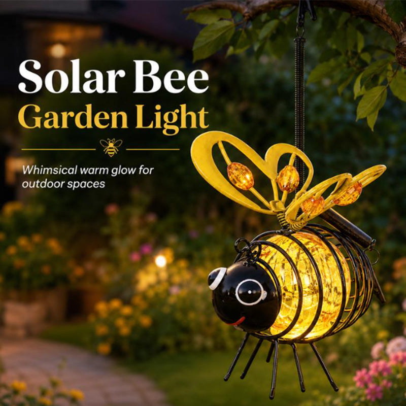 🌙🍃🪴 Hanging Solar Bee🐝 Light – Warm Amber Glow for Garden, Camping & Kids’ Rooms🌞🌜