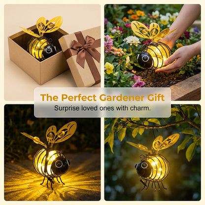 🌙🍃🪴 Hanging Solar Bee🐝 Light – Warm Amber Glow for Garden, Camping & Kids’ Rooms🌞🌜